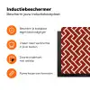 Rood - Beige - Patroon - Lijnen Inductie beschermer vinyl 3mm klein 276 -zzzzzzz-td-ups