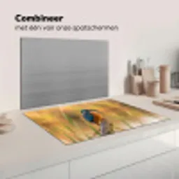 IJsvogel - Tak - Water - Kleurrijk - Levendig Inductie beschermer vinyl 3mm klein -wsfeer7_website