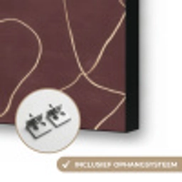 Abstract - Modern - Bruin Textielframe zwart klein 947 -USP_ophangsysteemNL