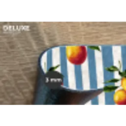 Strepen - Citroen - Blauw Placemat vinyl groot 368 -closeup