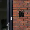 Zwart zebraprint - Sierlijk Naambord Huisje klein -sfeer2