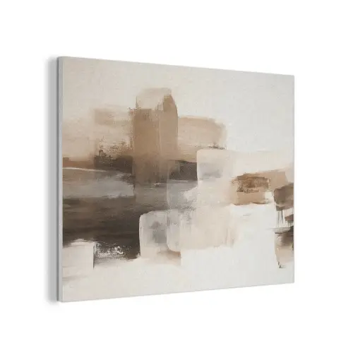 Penseelstreken - Abstract landschap - Rust PET vilt klein -3d