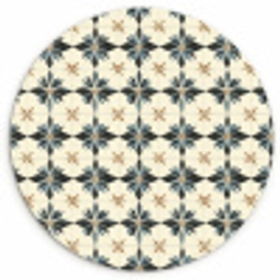 Sierlijk - Ornament - Blauw Wandcirkel kunststof plaat 5mm dik klein 188 -3d