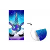 Eenhoorn - Sterrenhemel - Ster - Blauw fotobehang vinyl groot -3d