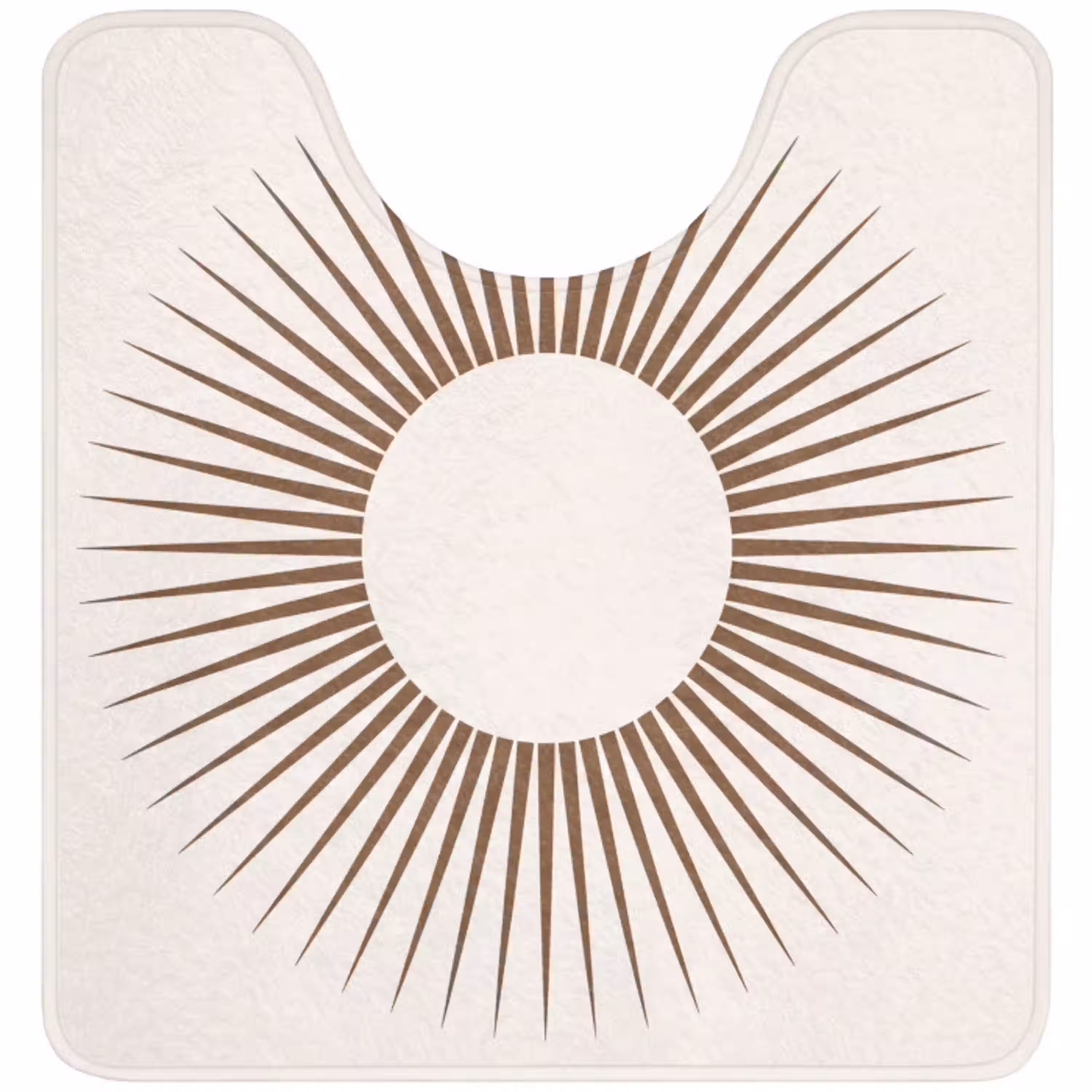 Abstract - Zon - Symbool - Modern - Beige WCmat U-uitsnede middel -3d
