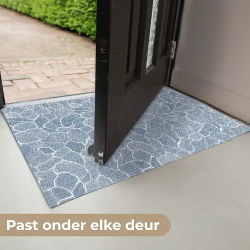 Abstract - Blauw - Bladeren Deurmat klein -USP_NL
