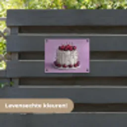 Taart - Kersen - Juwelen - Rood tuinposter los doek klein -sfeer3