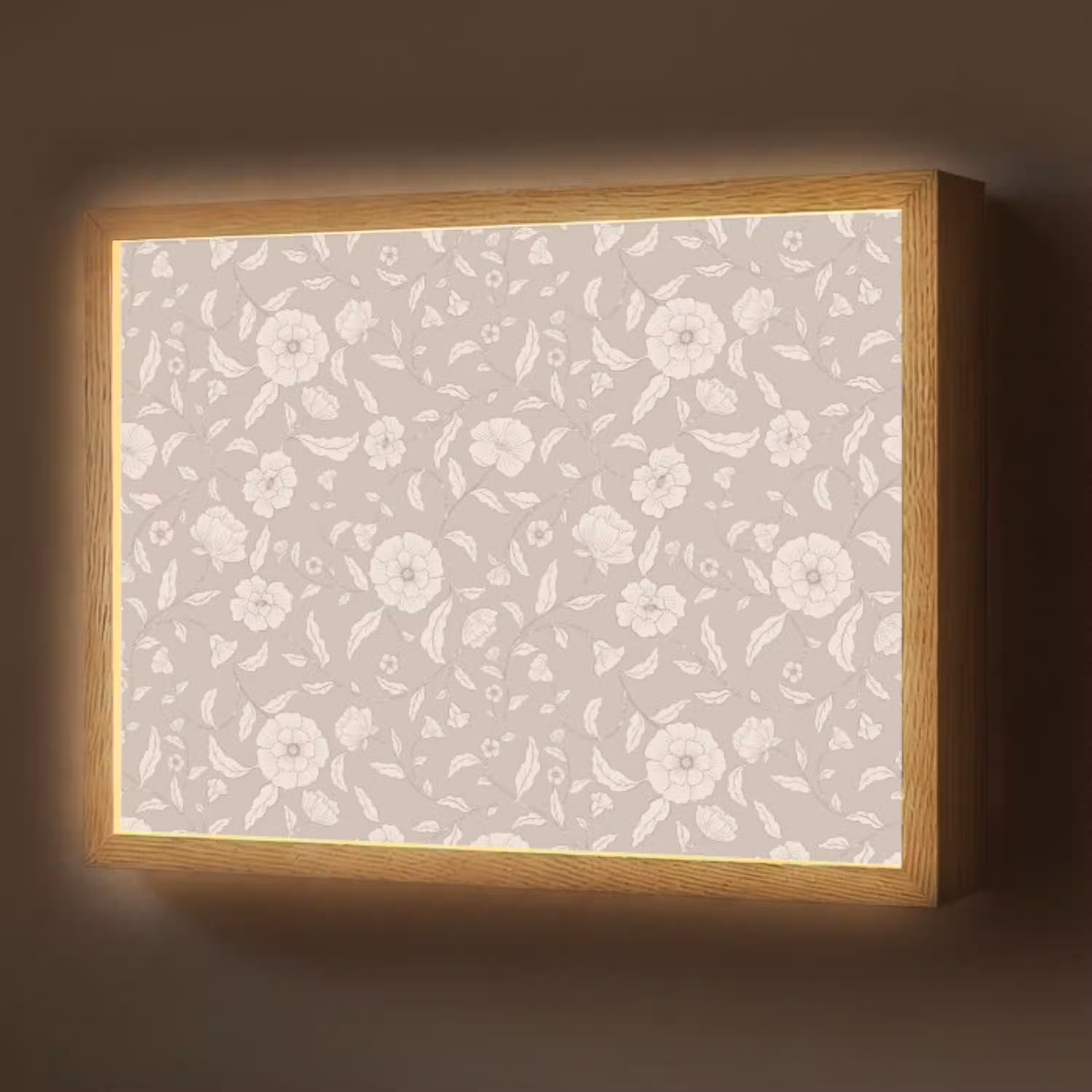 Bloemen - Blaadjes - Patroon Light Box met batterij (Wandlamp) middel 907 -z3d_website