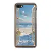Doorkijk - Strand - Raam - Duinen - Zee Telefoonhoesje iPhone 7 klein -3d