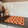 Geometrisch - Retro - Oranje Inductie beschermer vinyl 3mm middel 274 -sfeer3