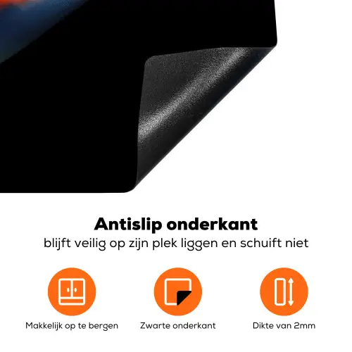 Paradijsvogelbloem Symmetrie Inductie beschermer vinyl 3mm klein -zzzzzzz-td-onderkant