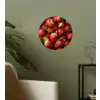 Aardbei - Fruit - Rood Wandcirkel behangsticker klein -sfeer2