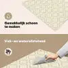 Floraal - Ornament - Beige Inductie beschemer met haakjes klein 777 -ky-schoon-nl