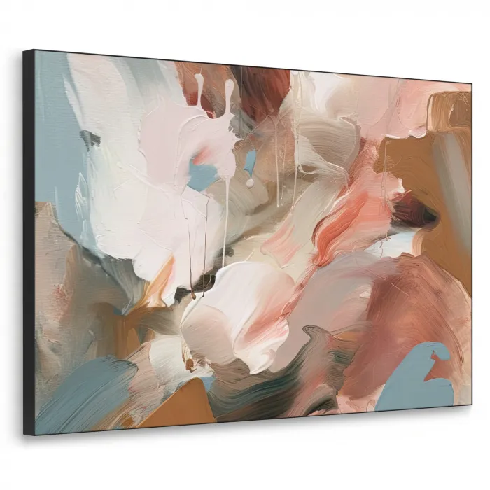 Verf - Kleuren - Abstract - Kunst Textielframe zwart klein -3d