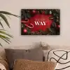 Kerst - Quote - Rood - Kerstballen canvas 2cm klein -sfeer1