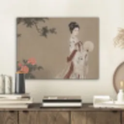 Vrouw - Azië - Kunst - Beige PET vilt klein -sfeer1