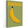 Banaan - Minimalistisch - Geel Tuinposter op houten frame 2 cm dik middel -3d