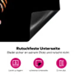 Kreeft - Roze - Zacht - Zwart Inductie beschermer vinyl 3mm klein -zzzzzzz-lf-onderkant