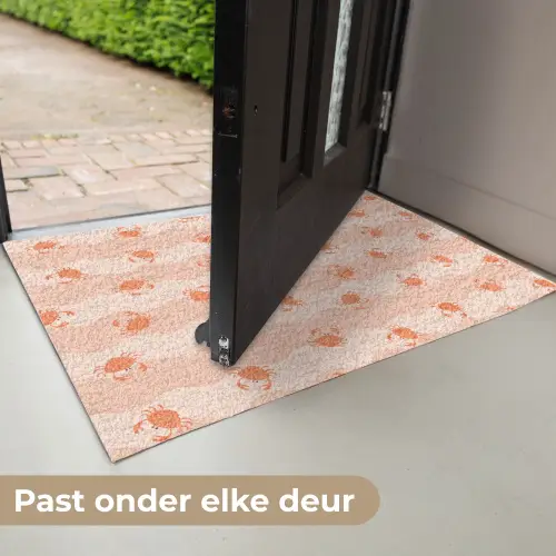 Zee - Dieren - Roze - Krab Deurmat klein 898 -USP_NL