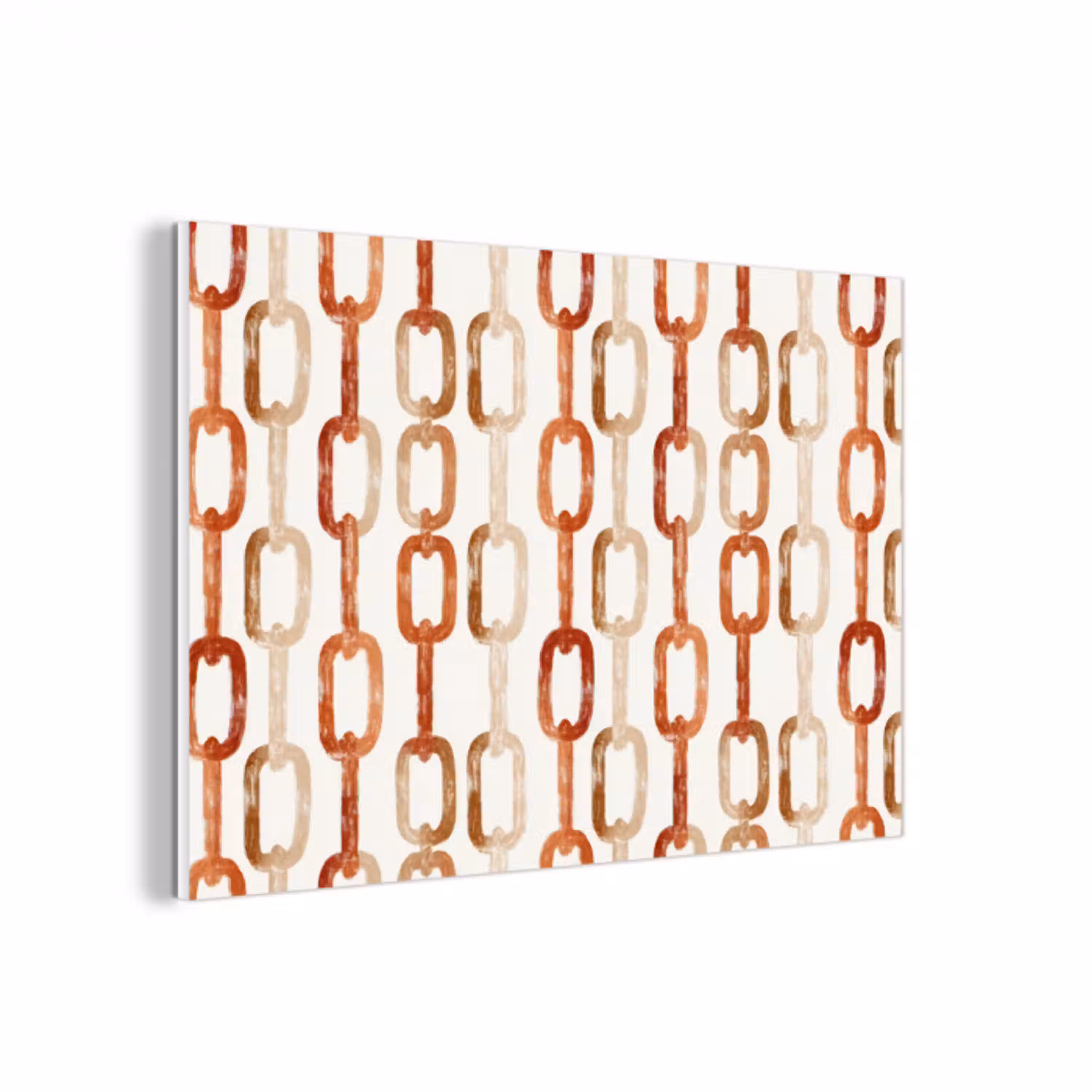 Schakels - Patroon - Aquarel - Terracotta forex 5mm xxl 6 -3d