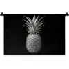 Ananas - Gedetailleerd - Bladeren Wandkleed katoen klein -zz3d