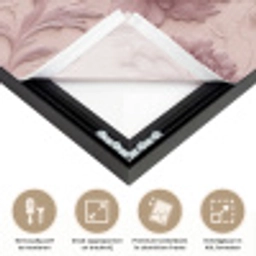 Reliëf - Pioenrozen - Roze Textielframe zwart klein 947 -USP_feed_closeupNL