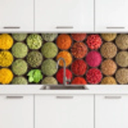 Kruiden - Schaaltjes - Kleurrijk - Textuur keuken achterwand 2 middel -3d