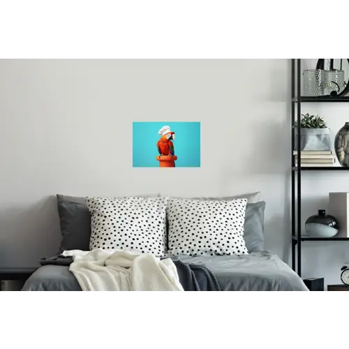 Ara - Koksmuts - Sokkel - Grappig Muursticker klein -slaapkamer