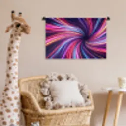 Abstract - Swirl - Futuristic - Neon Wandkleed katoen klein -wsfeer5_kind