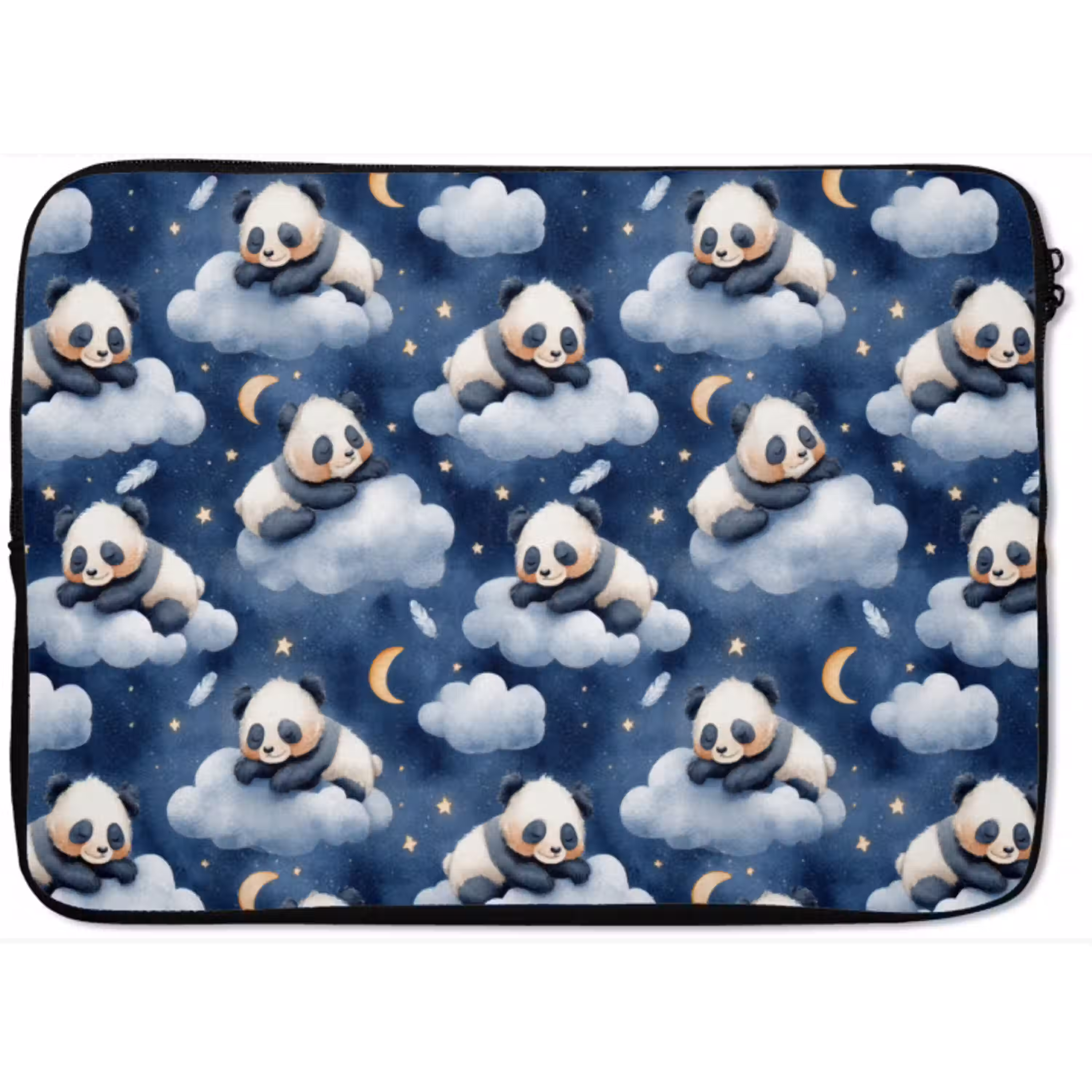 Panda's - Slapen - Blauw laptophoes neopreen klein 279 -zkaufland3dotto