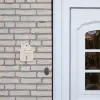 Beige raster - Sierlijk Naambord Huisje klein -sfeer1