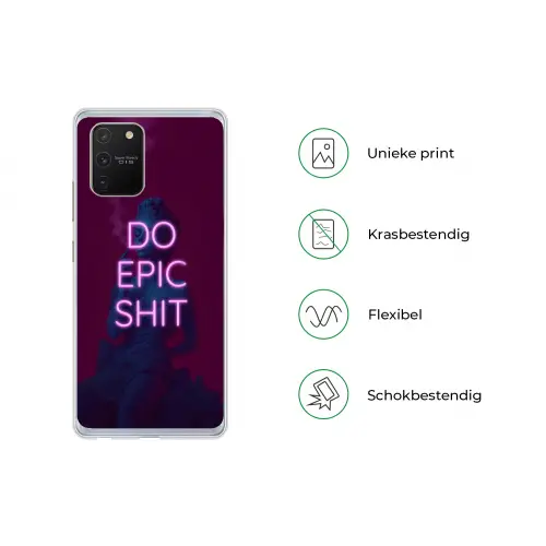Buste - Neon - LED - Letters Telefoonhoesje Samsung Galaxy S10 Lite klein -specsS10Lite