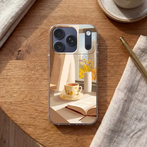Thee - Boek - Thee - Herfst Telefoonhoesje iPhone 17 Pro klein -sfeer1