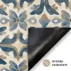 Tegel - Patroon - Blauw - Beige Deurmat klein 898 -antislip_NL