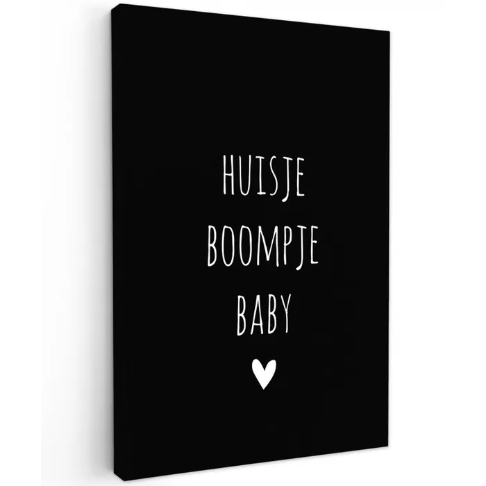 Quotes - Huisje boompje baby - Spreuken Tuinposter op houten frame 2 cm dik klein -3d