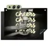Cheers - Wijn - Zwart - Wit Inductie beschemer met haakjes klein -3d