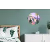 Huizen - Minimalistisch - Palmbomen - Kust Wandcirkel aluminium klein -slaapkamer