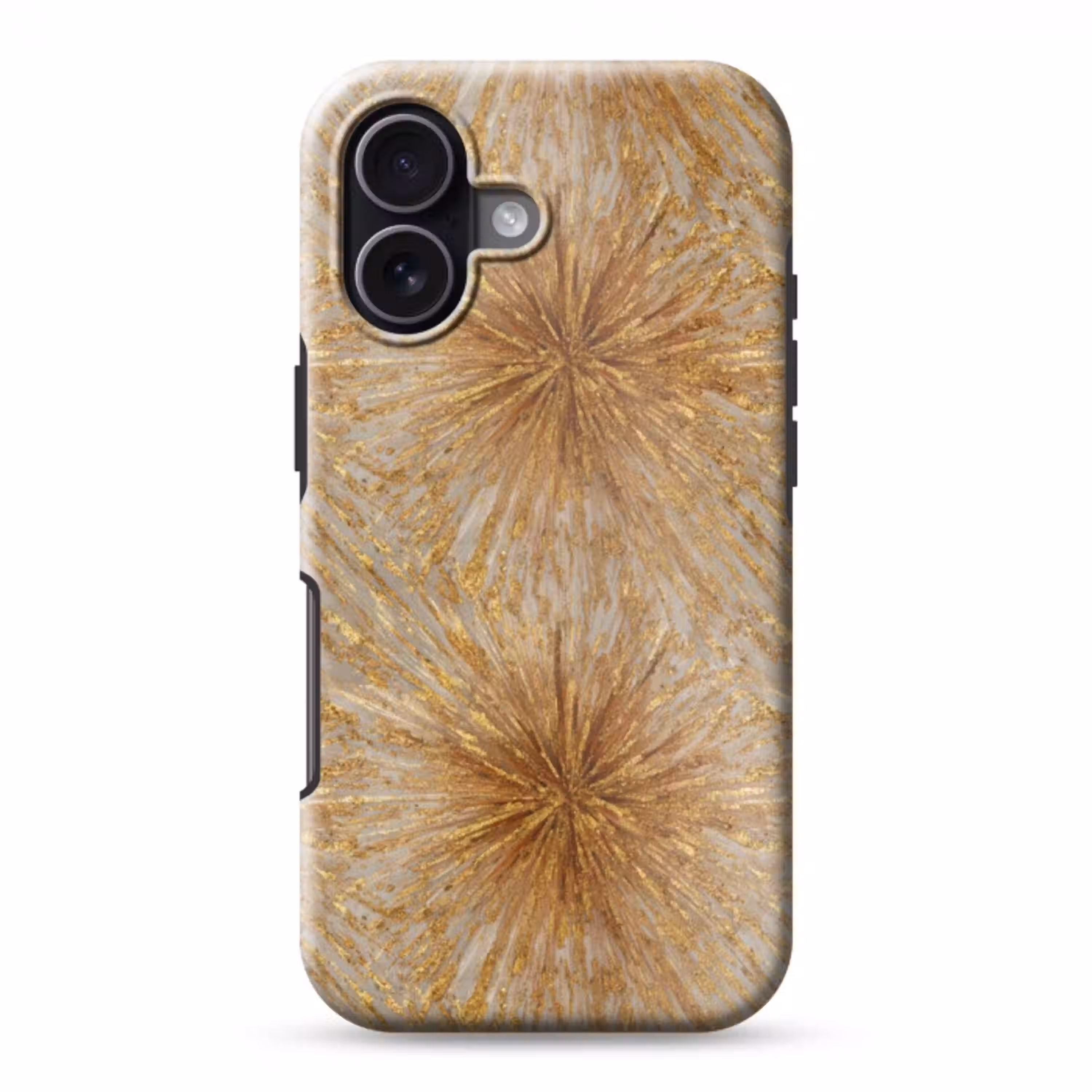Explosie - Abstract - Goud - Wit Toughcase MagSafe Apple iPhone 17 klein 1017 -3d