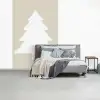 Japandi - Kerstboom - Beige - Kerstversiering fotobehang vinyl groot -slaapkamer