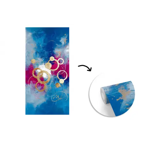 Cirkels - Goud - Abstract fotobehang vinyl groot -3d