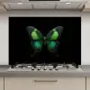 Vlinder - Groen - Opvallend keuken achterwand spatscherm klein -3d_website