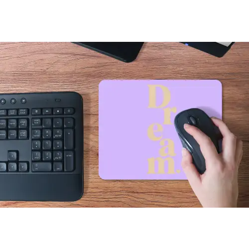 Dream - Paars - Typografisch muismat rubber klein -toetsenbord