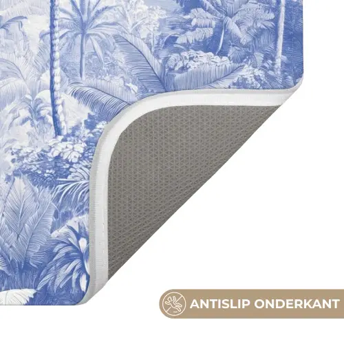Tropisch - Jungle - Blauw Badmat klein -USP_AntislipNL