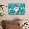 Kokosnoot - Water - Wit canvas 2cm klein -sfeer1