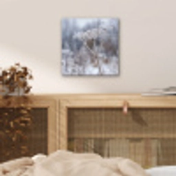 Schermbloem - Rijp - Kristallen - Winter - Delicaat aluminium wit klein -sfeer3