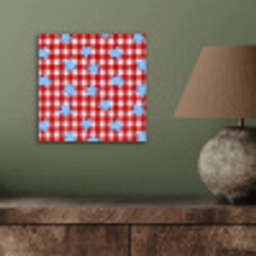Ruit - Sterren - Rood aluminium wit klein 46 -sfeer2