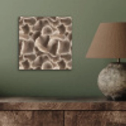 Waaiervorm - Beige - Vezel textuur aluminium wit klein 46 -sfeer2