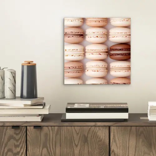 Macarons - Beige - Bruin aluminium wit klein -sfeer1