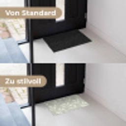 Minimalistisch - Patroon - Groen Deurmat klein 898 -voor-na_DE