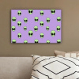 Alien - Retro - Lila canvas 2cm klein 34 -sfeer3